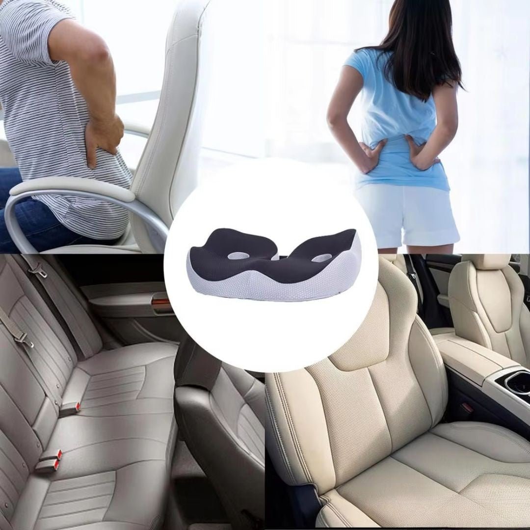 POSTURE RELAX – Rutschfestes Sitzkissen aus Memory-Schaum für Reisen & Arbeitsplatz