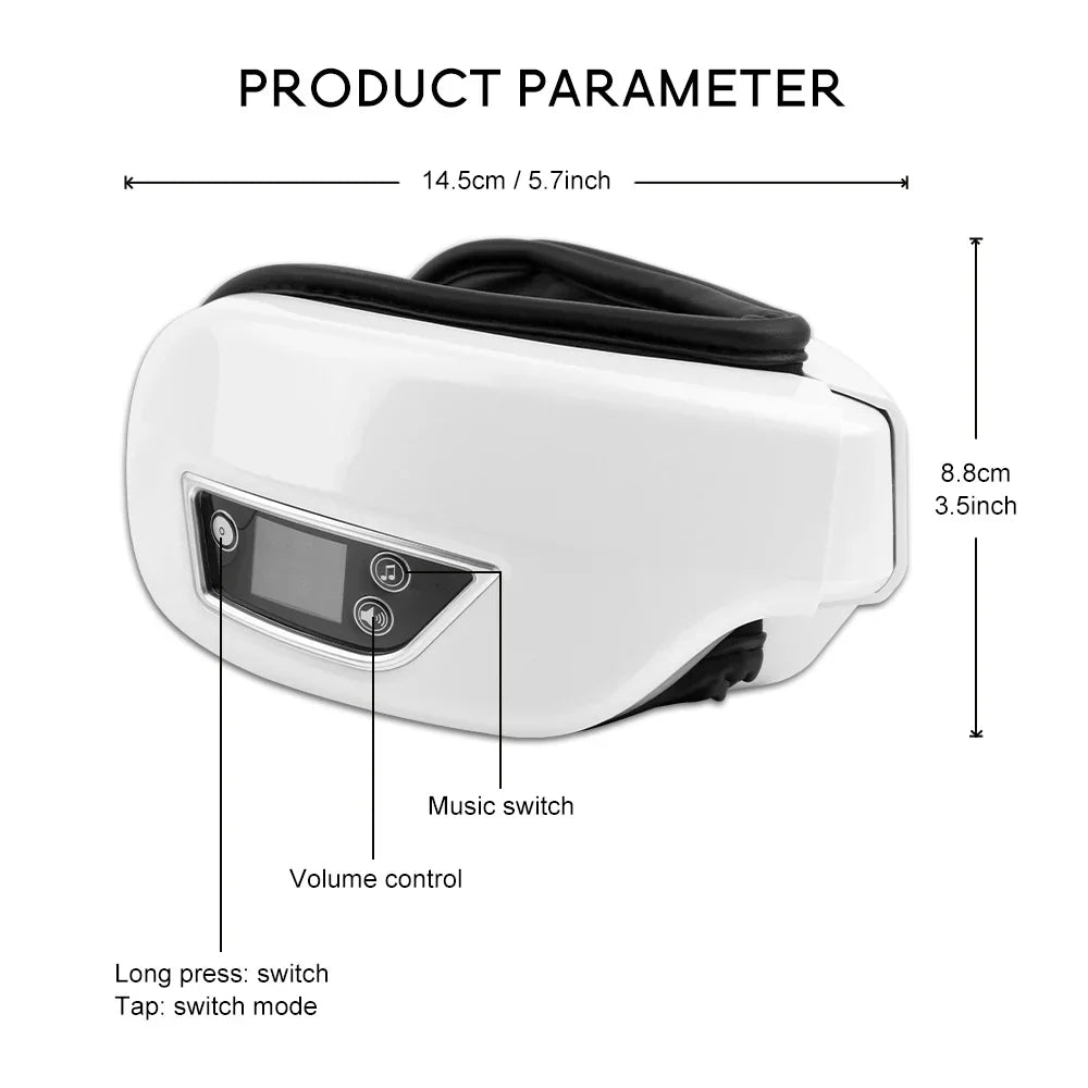 Eyeglow Smart 6D – Appareil de massage des yeux avec pression d'air et fonction chaleur