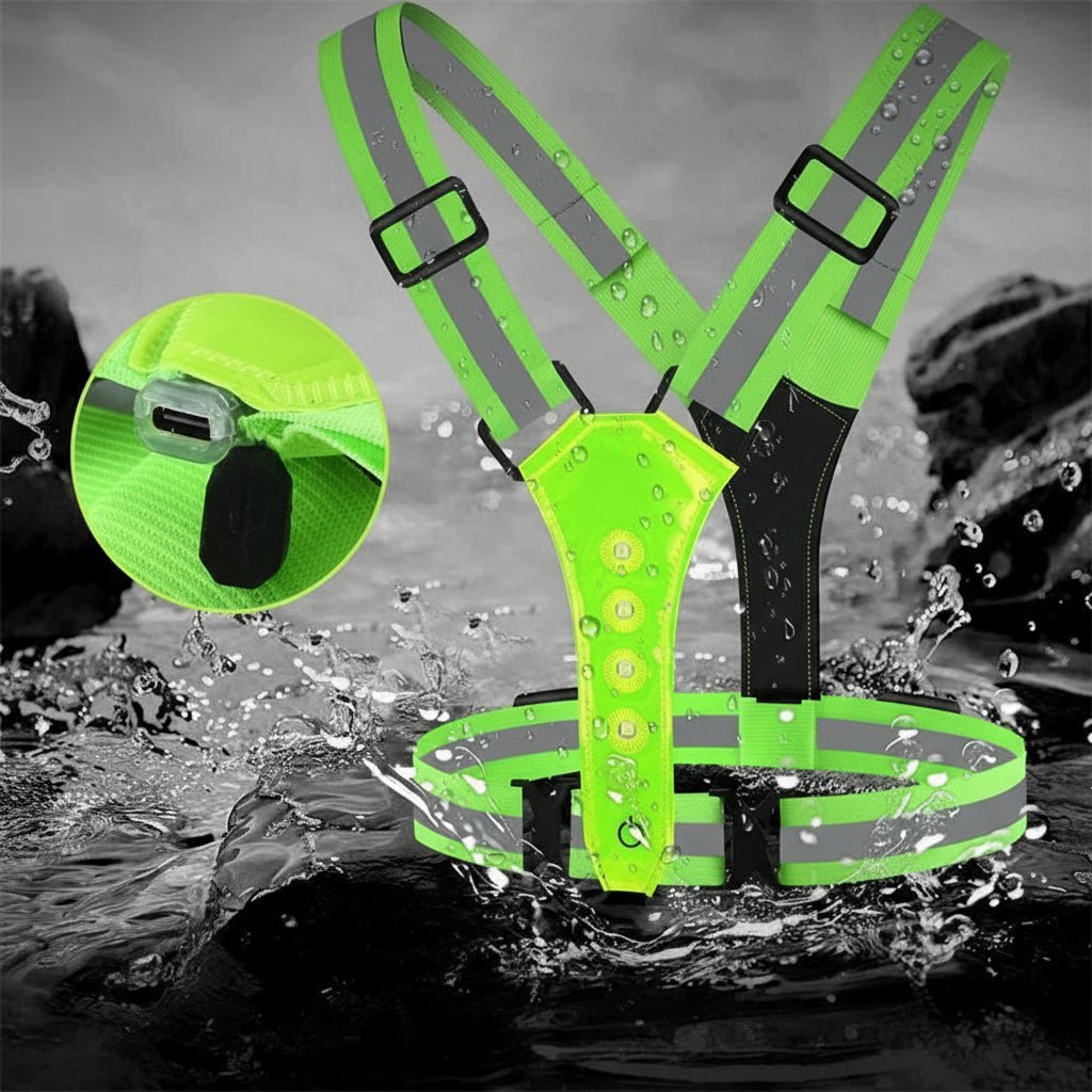 FLASHRUN – Hochsichtbare LED-Weste mit USB-wiederaufladbaren Leuchten 3