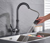 FLEXFLOW Robinet de cuisine – Robinet de cuisine en acier inoxydable avec douchette extractible et design flexible