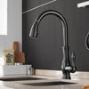 FLEXFLOW Robinet de cuisine – Robinet de cuisine en acier inoxydable avec douchette extractible et design flexible