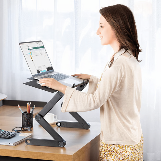 FLEXSTAND 360 – Soporte para portátil – Ergonómico y ajustable en altura para una postura saludable al trabajar