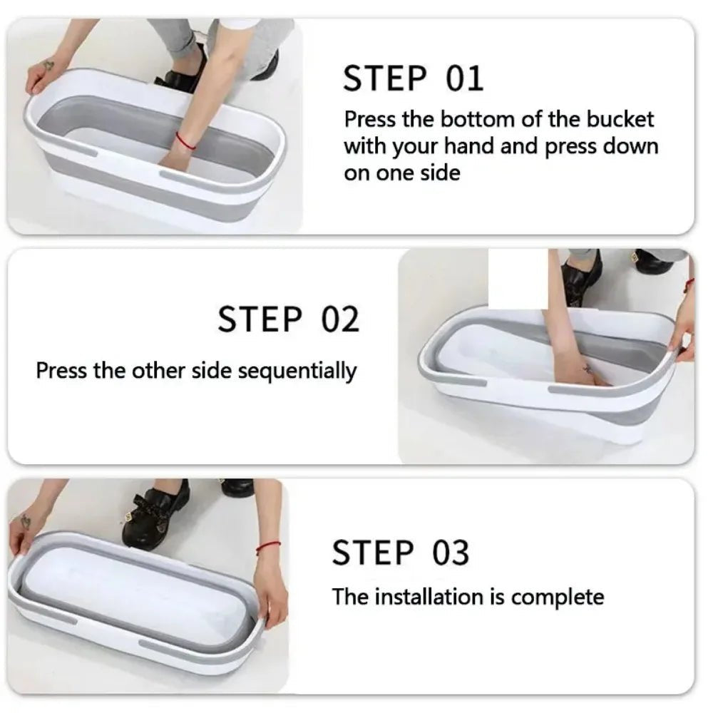 FOLDBRITE – Zusammenklappbarer Mehrzweckeimer für Reinigungs- und Outdoor-Aufgaben 4