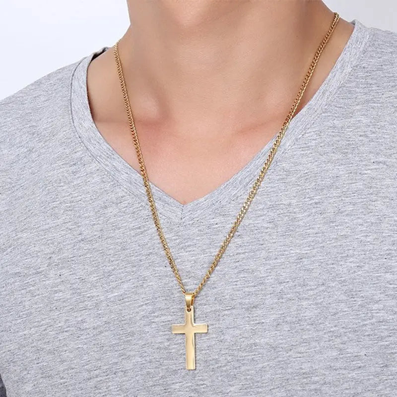 ETERNA NECKLACE – Herren Halskette mit Edelstahl Kreuzanhänger