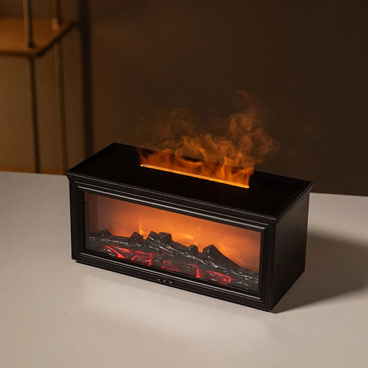 FlameAura – Difusor de chimenea de aromaterapia con 7 colores