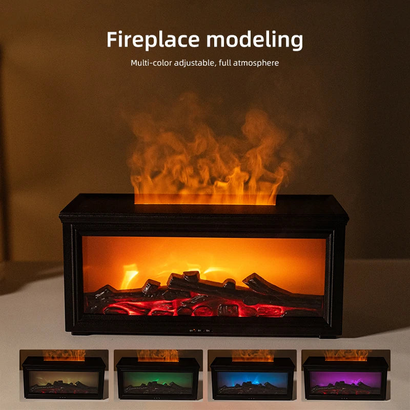 FlameAura – Difusor de chimenea de aromaterapia con 7 colores