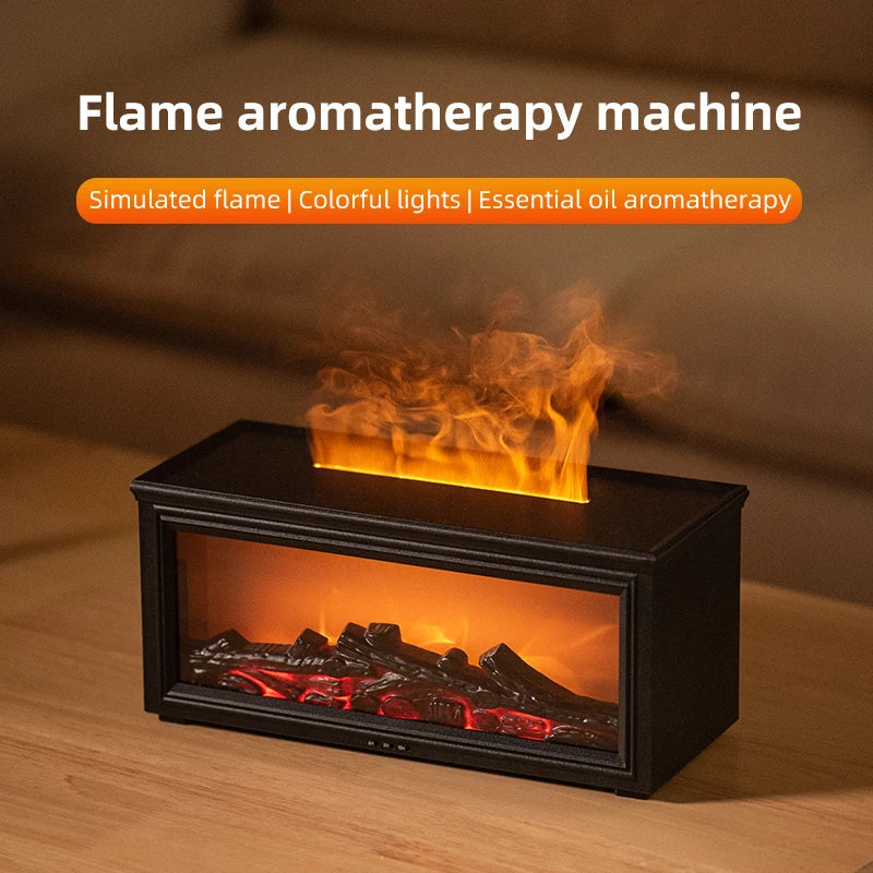 FlameAura – Difusor de chimenea de aromaterapia con 7 colores