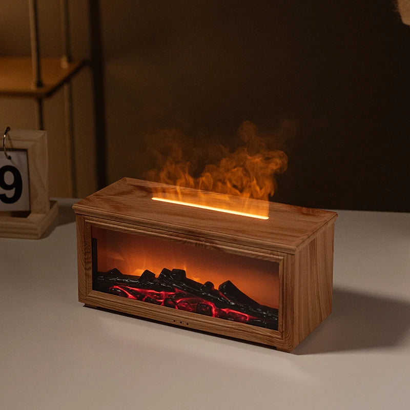 FlameAura – Difusor de chimenea de aromaterapia con 7 colores