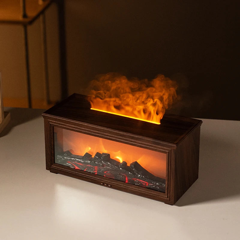 FlameAura – Difusor de chimenea de aromaterapia con 7 colores