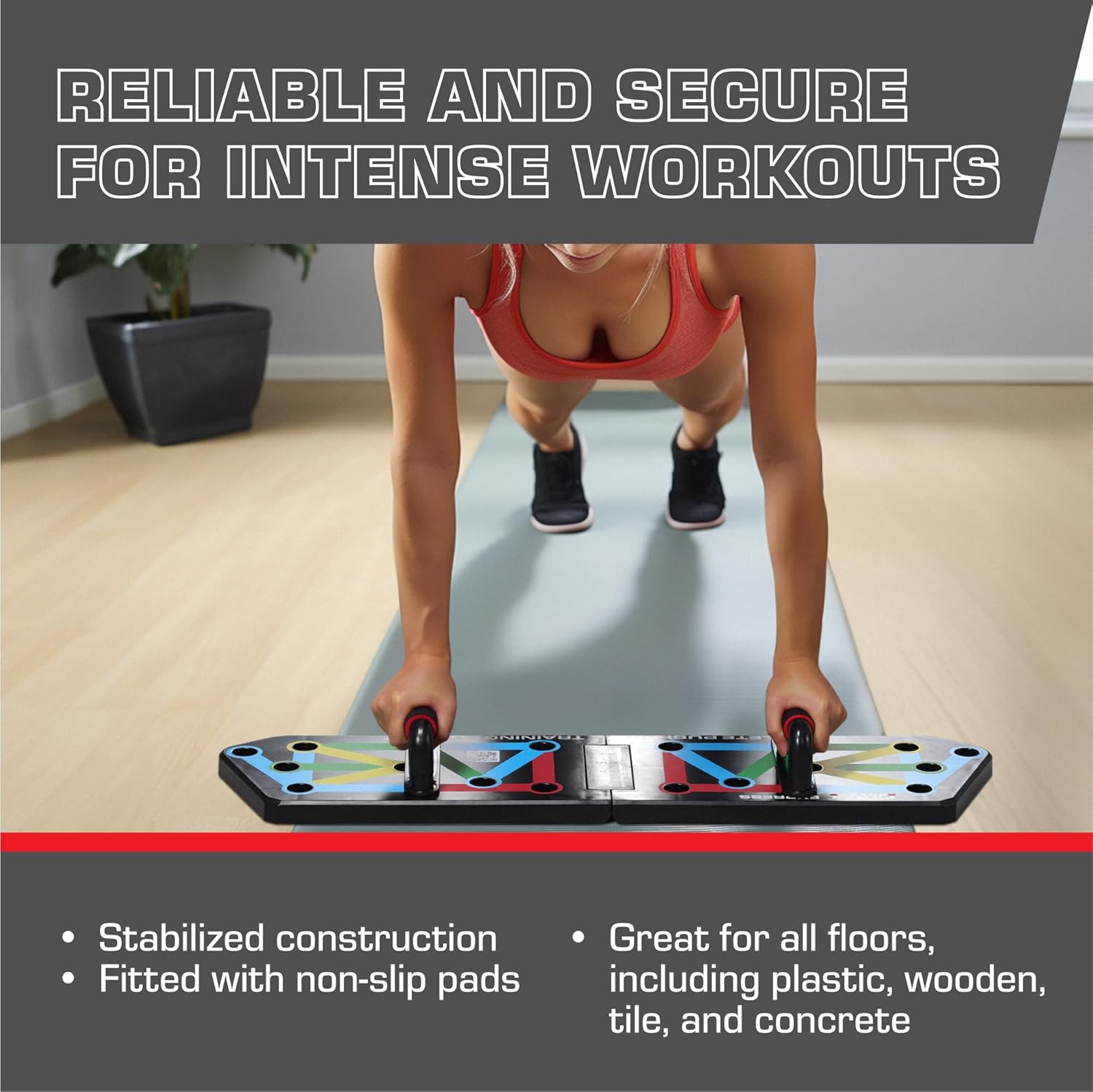 FlexIFit – Planche push-up pliable avec 30 positions pour un entraînement musculaire ciblé