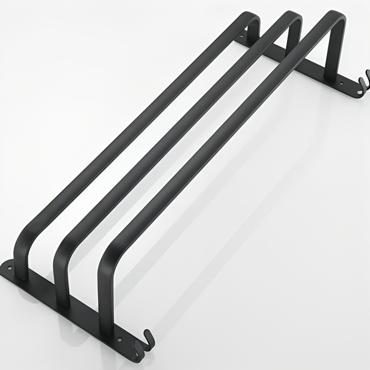 FlexRack – Wandmontiertes Badezimmerregal aus Aluminium mit 3 Querstreben