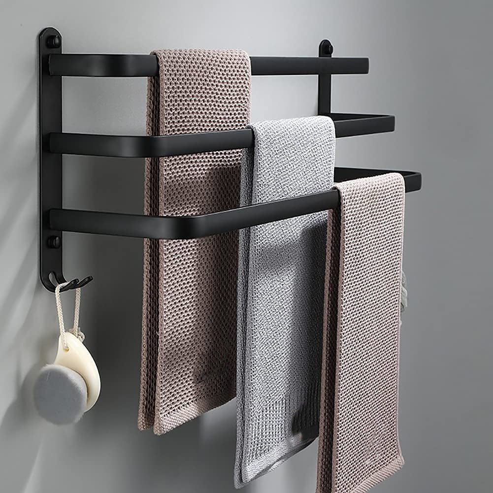 FlexRack – Wandmontiertes Badezimmerregal aus Aluminium mit 3 Querstreben