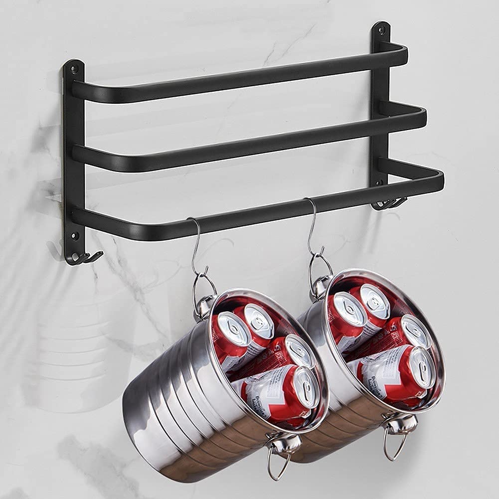 FlexRack – Wandmontiertes Badezimmerregal aus Aluminium mit 3 Querstreben