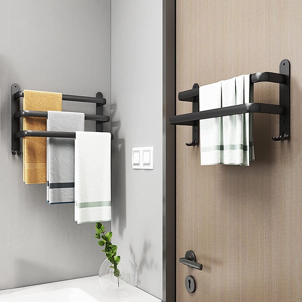 FlexRack – Wandmontiertes Badezimmerregal aus Aluminium mit 3 Querstreben
