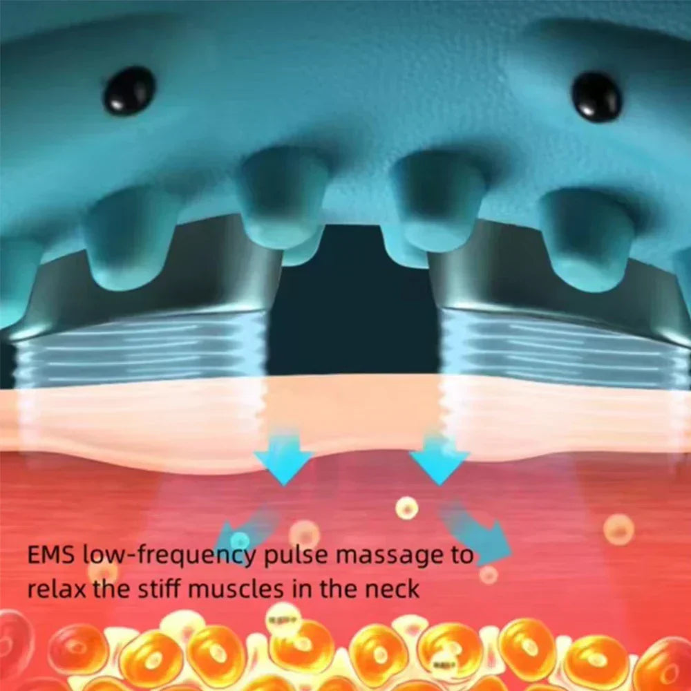 Flexease masseur de cou – appareil de massage du cou avec EMS et acupression