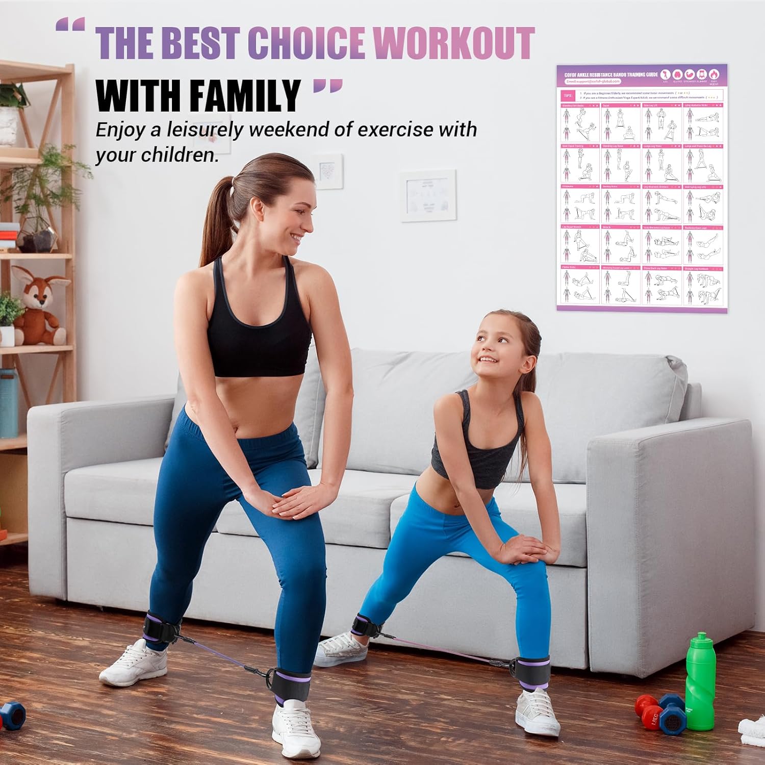 Flextone bandes de résistance – bandes de résistance pour entraînement des hanches et des fessiers