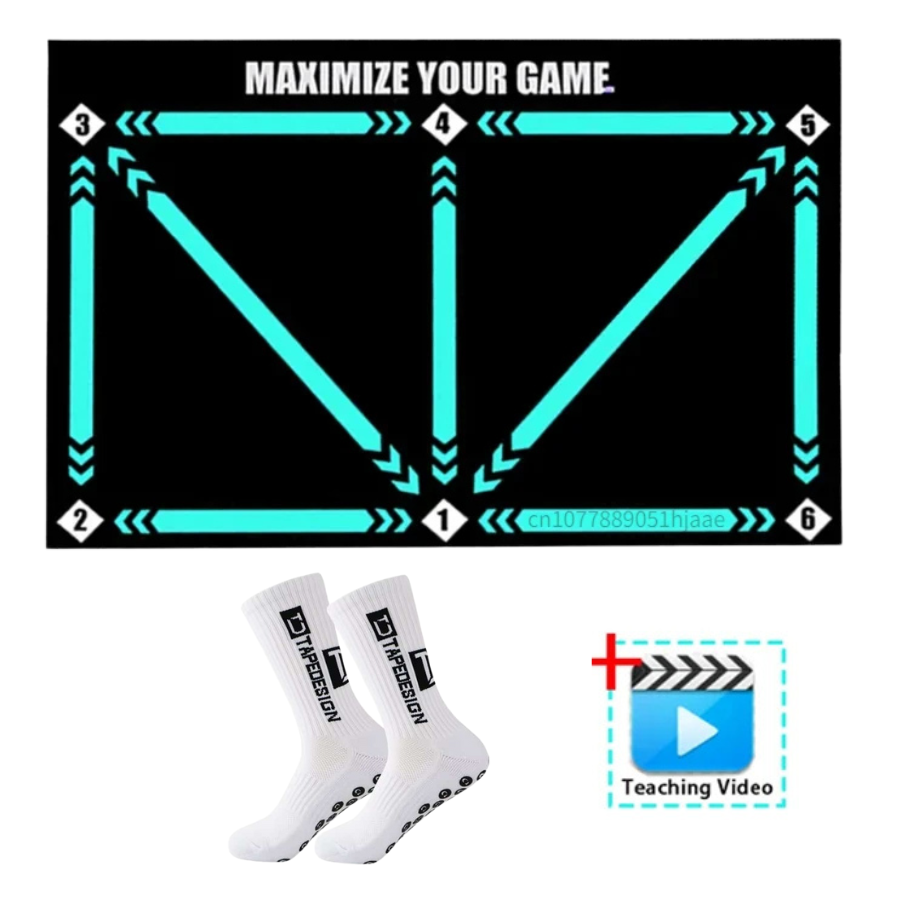 FootMaster – Tapis d'entraînement de football antidérapant pour technique et contrôle du ballon à la maison