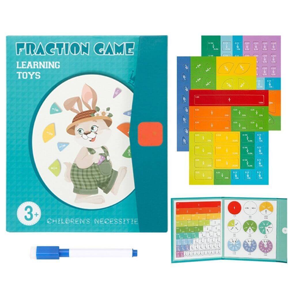 EduMag Fraction Disc Kit | Magnetisches Mathe-Lernspielzeug | Bruch- & Dezimal-Set | Pädagogisches Unterrichtsmaterial