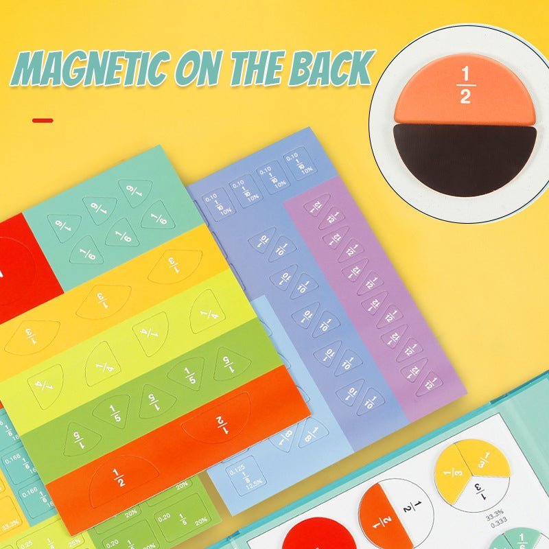 EduMag Fraction Disc Kit | Magnetisches Mathe-Lernspielzeug | Bruch- & Dezimal-Set | Pädagogisches Unterrichtsmaterial