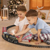 ENSEMBLE DE TRAIN DE NOËL – Train de Noël électrique avec rails flexibles et wagons festifs pour des moments d'hiver créatifs