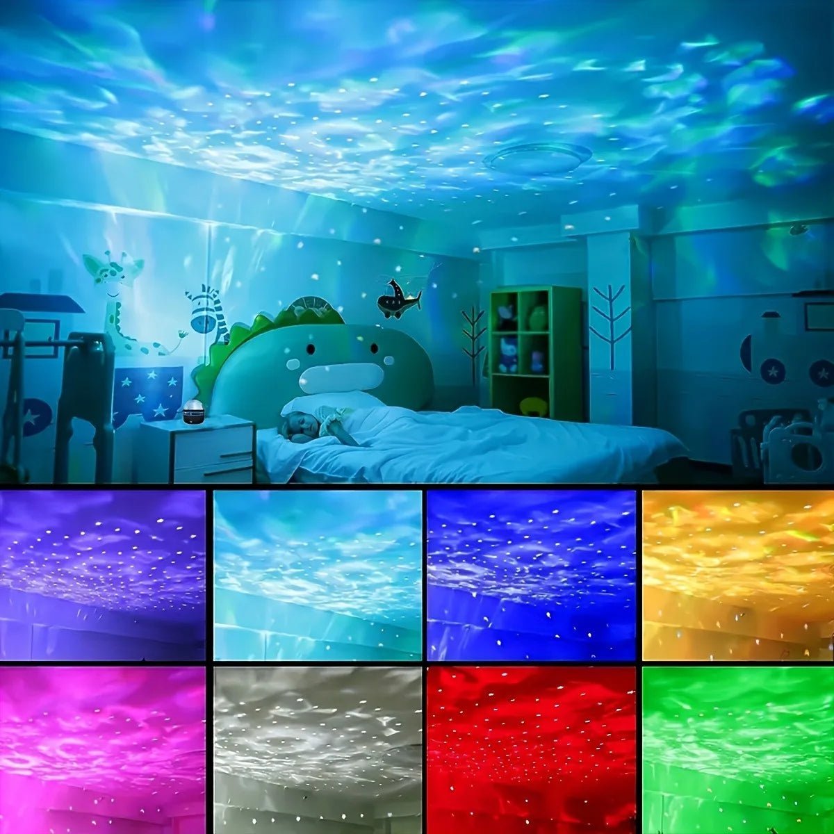 GALAXGLOW – LED-Galaxie-Sternenprojektor mit Wasserwelleneffekt und Fernbedienung 5