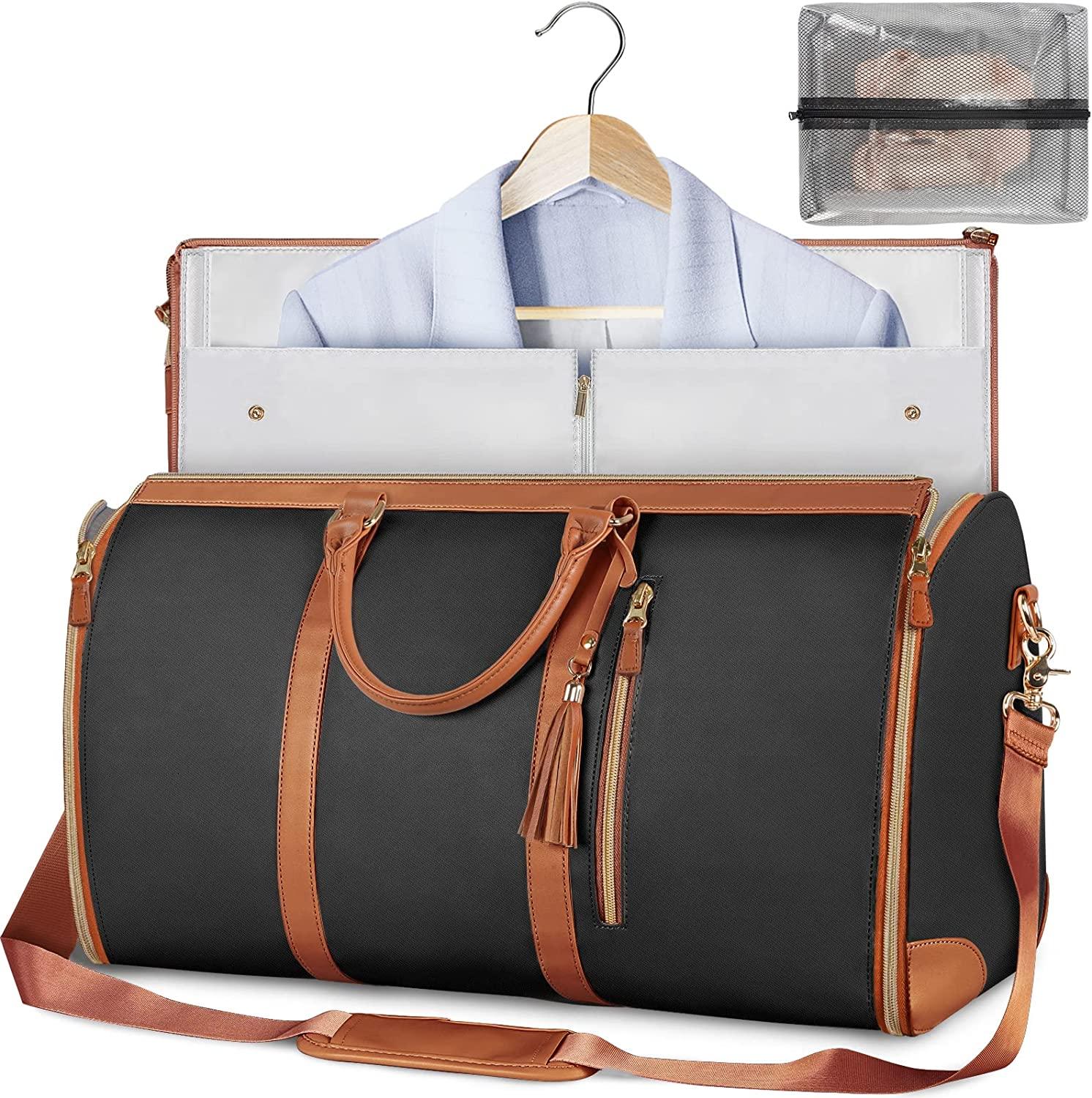 GARMENTGO Housse de protection pour vêtements – Sac de voyage pliable en cuir PU pour des vêtements sans plis en déplacement
