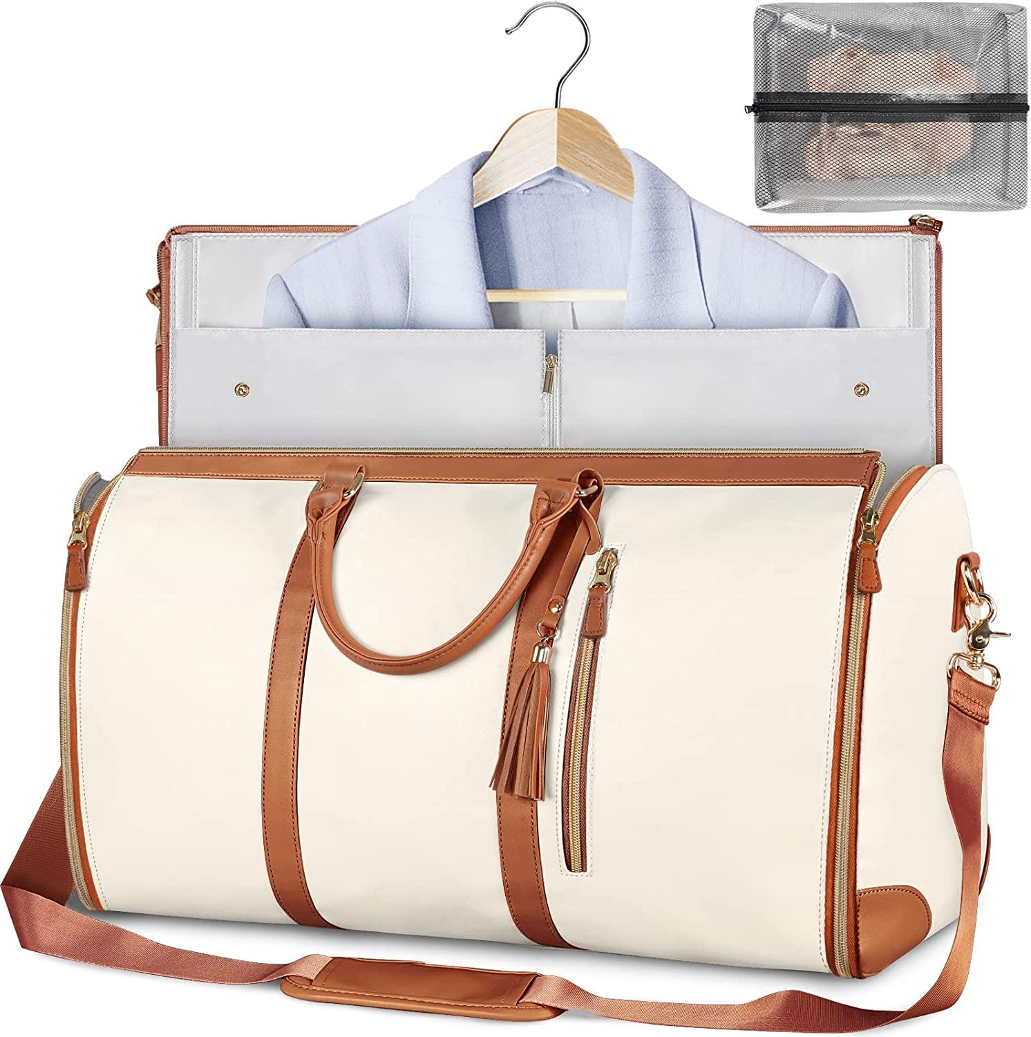 GARMENTGO Housse de protection pour vêtements – Sac de voyage pliable en cuir PU pour des vêtements sans plis en déplacement
