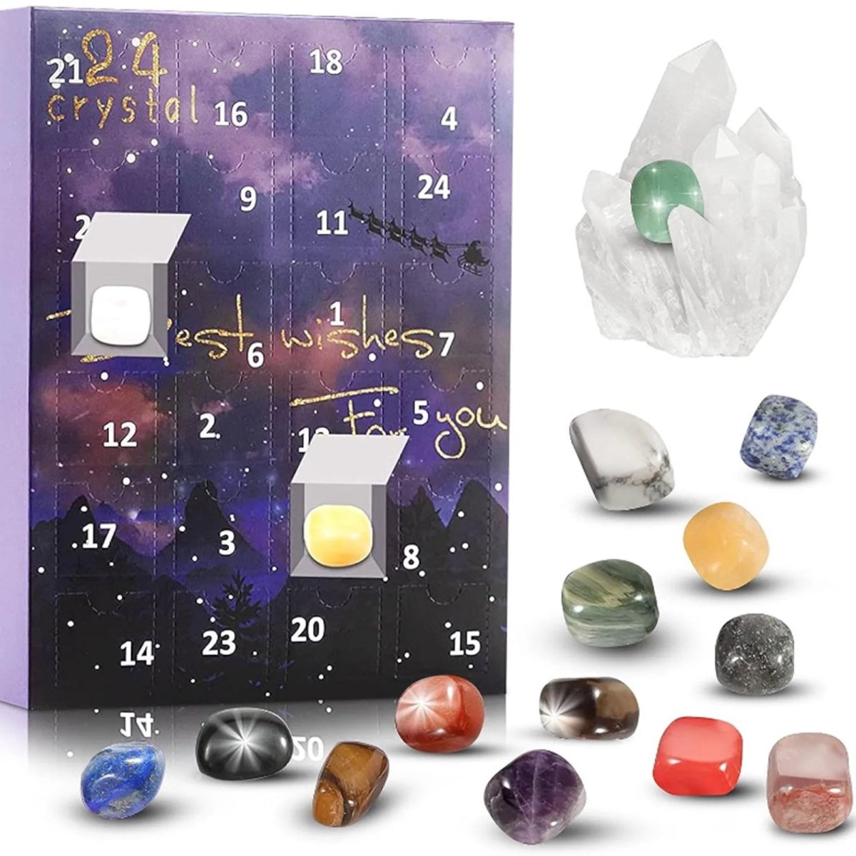 GEMMASANTA – Kristall-Edelstein-Adventskalender mit 24-tägigem Weihnachtscountdown 9