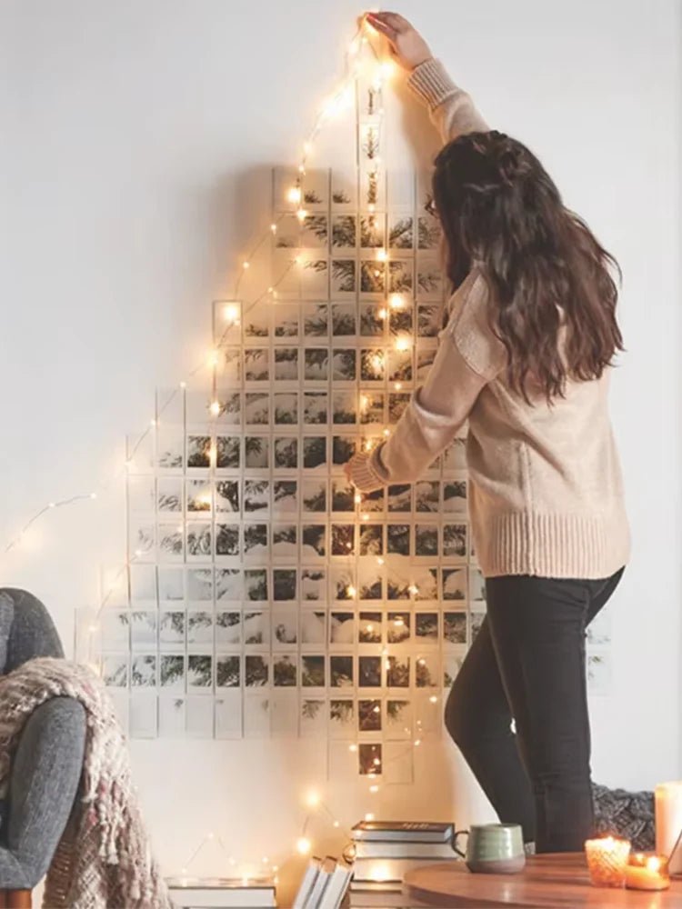 GLIMLIGHT – Warmweiße, batteriebetriebene Lichterkette für Haus und Garten 6