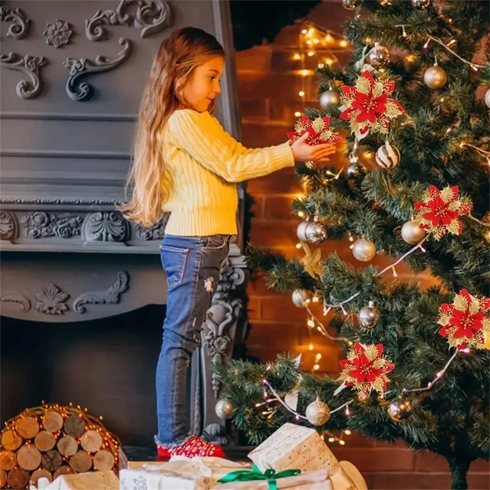 GLITZBLOSS – Glitzernde Blumenornamente für elegante Weihnachtsdekoration 3