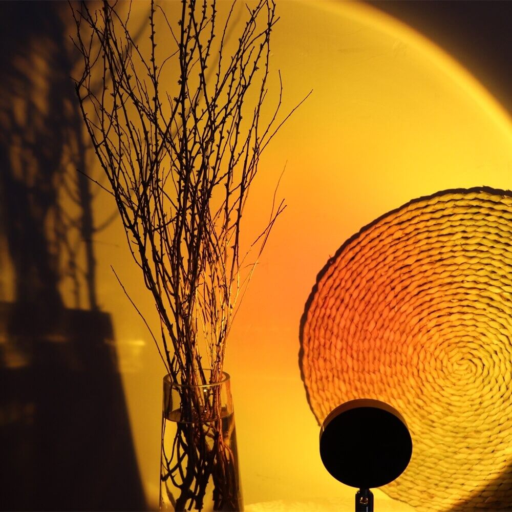 GOLDEN GLOW – Lámpara Sunset para luz ambiental y relajación dorada