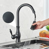 GOLDSTREAM Mitigeur de cuisine – Robinet de cuisine doré avec douchette extractible et bec pivotant à 360°