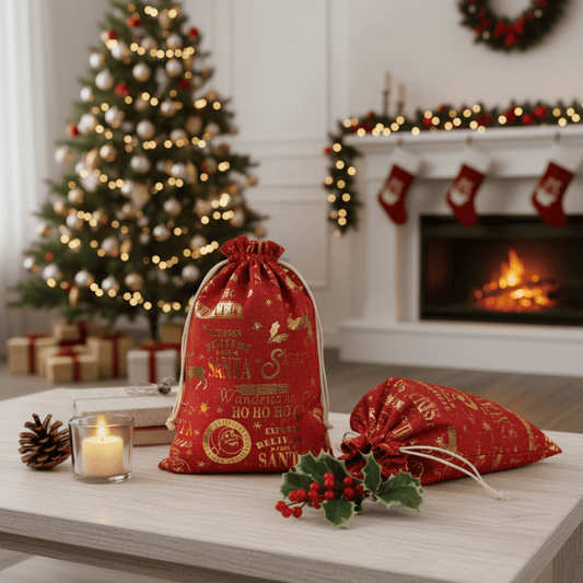 GREENBLOOM – Öko-Jute-Geschenktüten für natürlichen Weihnachtszauber 0