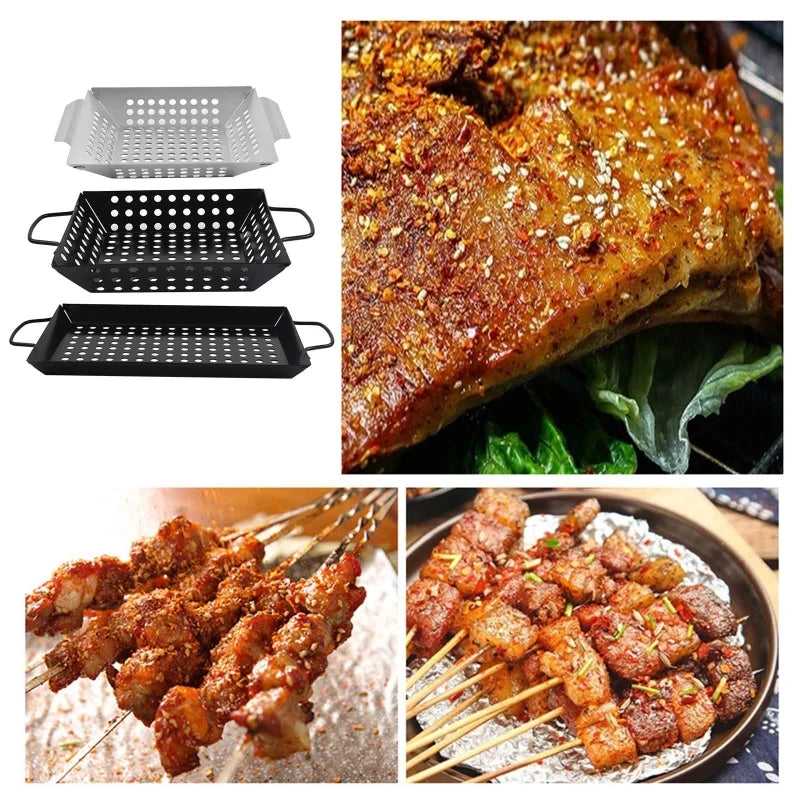 CESTA GRILLMATE – Cesta de parrilla antiadherente para una cocción uniforme al aire libre