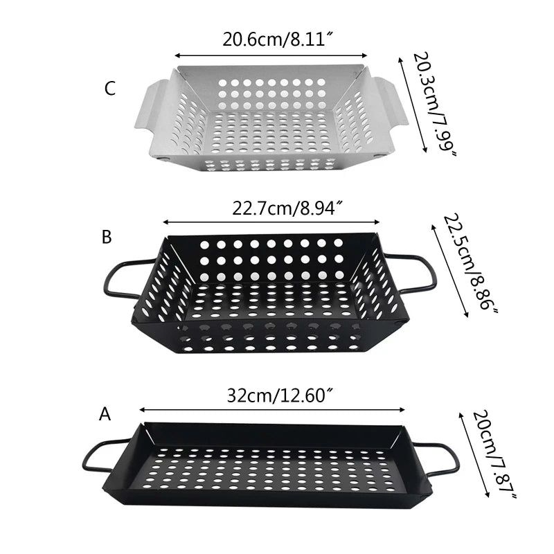 CESTA GRILLMATE – Cesta de parrilla antiadherente para una cocción uniforme al aire libre
