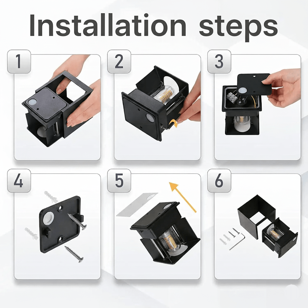 LUXSQUARE – Moderne wasserdichte LED-Wandleuchte IP65 aus Aluminium