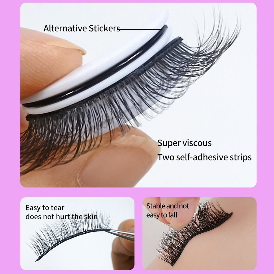 GLAMESSA – Pestañas autoadhesivas reutilizables para un look perfecto