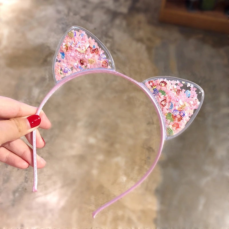 GLAMTIARA – Bandeau pailleté avec oreilles de chat pour des styles glamour