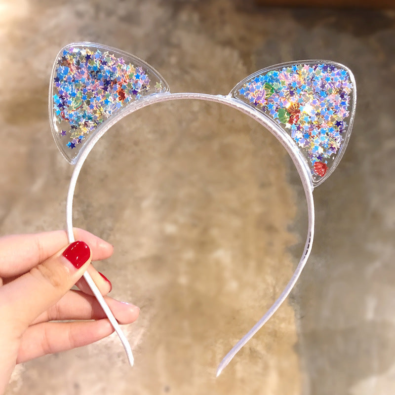 GLAMTIARA – Bandeau pailleté avec oreilles de chat pour des styles glamour