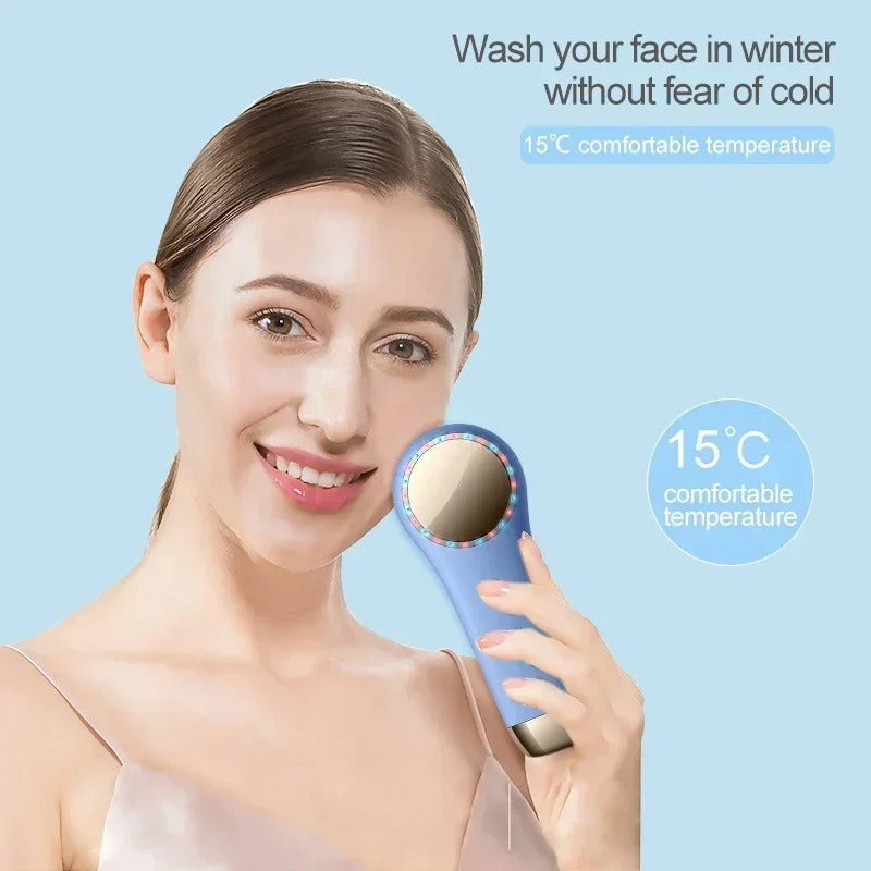 Glühesce – Brosse visage 3-en-1 avec LED, fonction chaleur et nettoyage par ultrasons