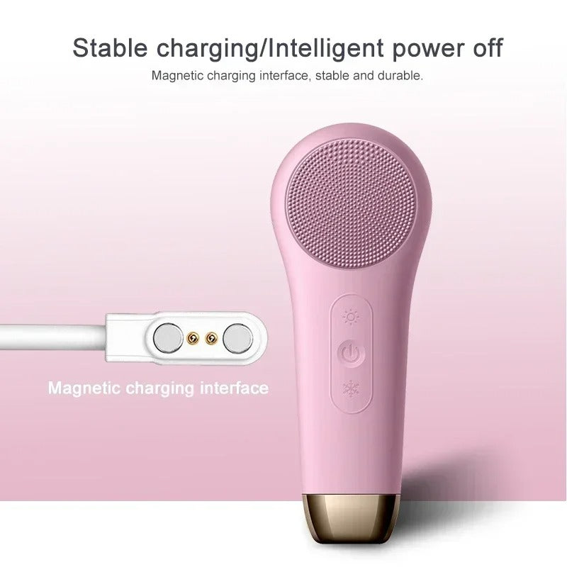 Glühesce – Brosse visage 3-en-1 avec LED, fonction chaleur et nettoyage par ultrasons