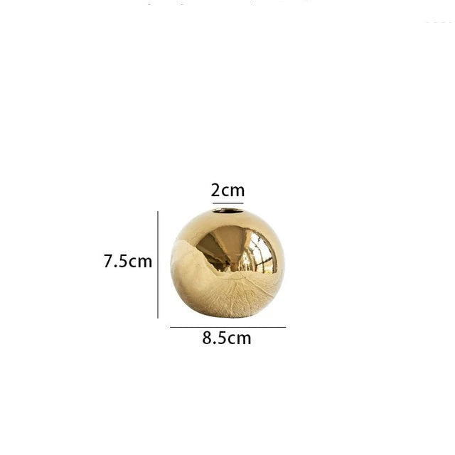 Pia - Mooie gouden keramische vaas