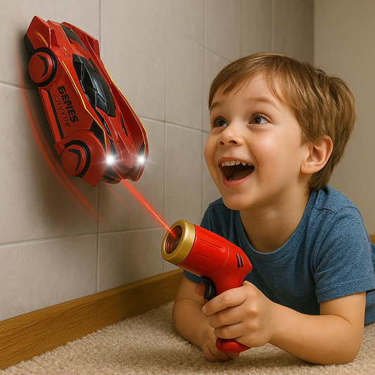 GravityRacer – Coche RC de escalada en pared controlado por láser