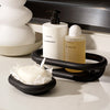 LUXDISH – Portasapone astratto e mensola per bagno
