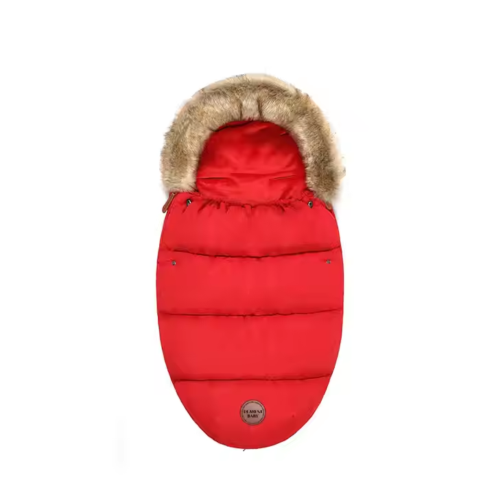 Baby Fußsack für Kinderwagen – Warmer Stroller Schlafsack mit Fellrand