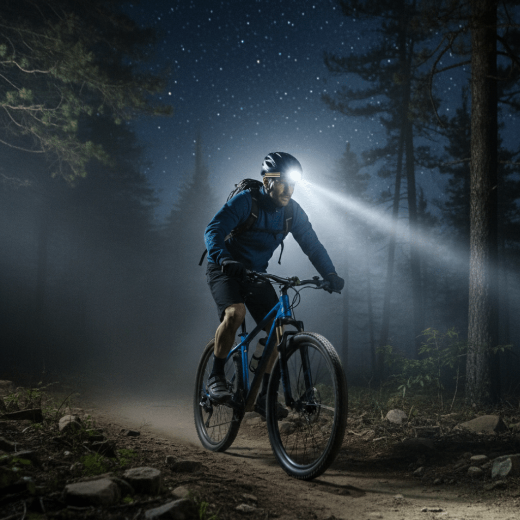 HEADFLASH – USB-wiederaufladbare LED-Stirnlampe mit 500 Lumen und 3 Modi 1