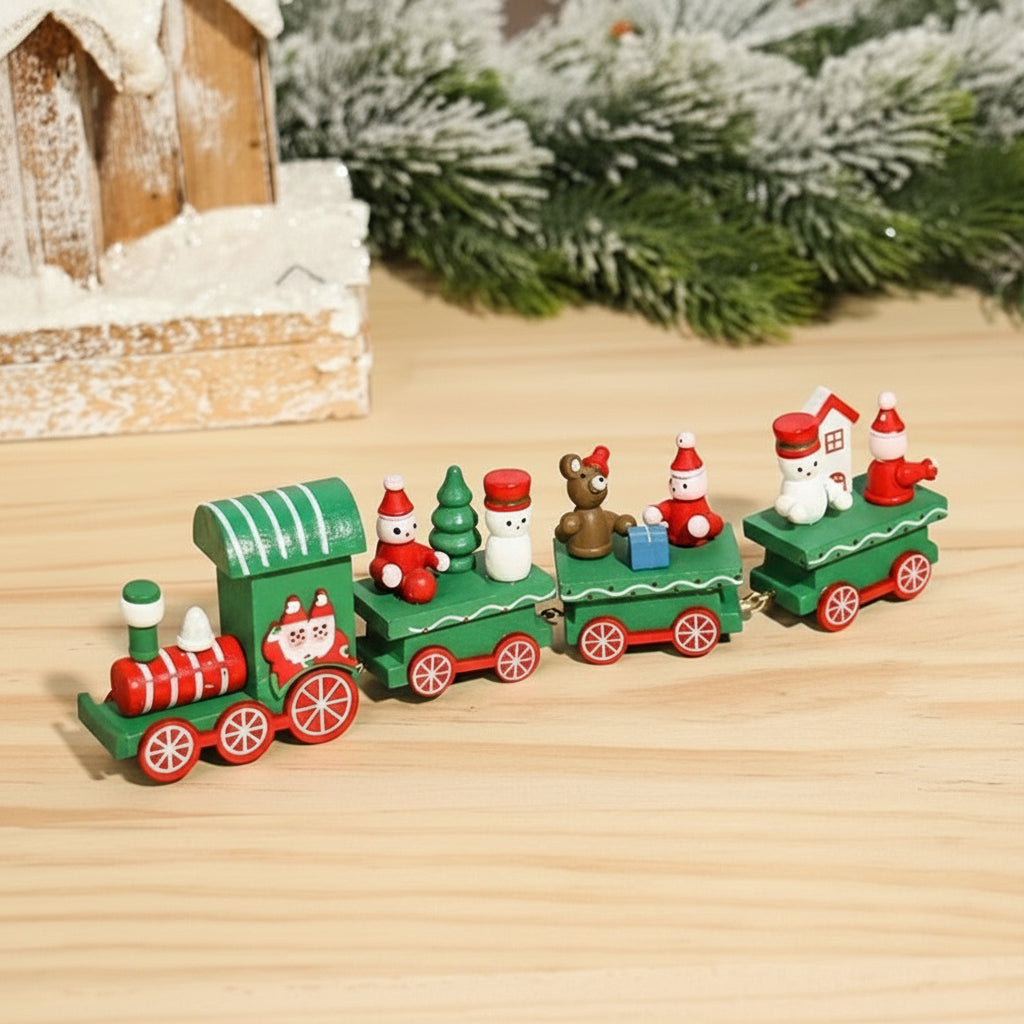 HOLITRAX – Festliche Zug-Weihnachtsdekoration aus Holz und Kunststoff 12