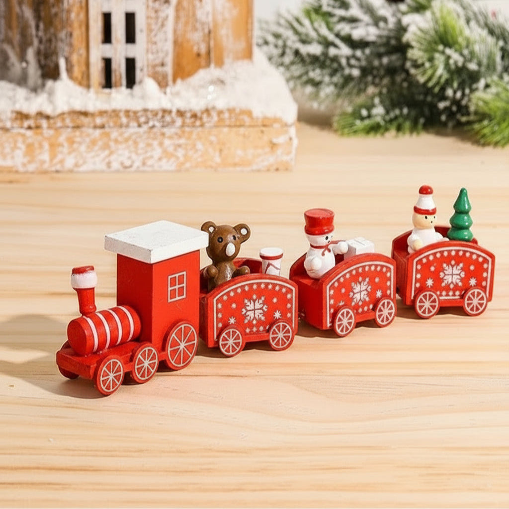 HOLITRAX – Festliche Zug-Weihnachtsdekoration aus Holz und Kunststoff 8