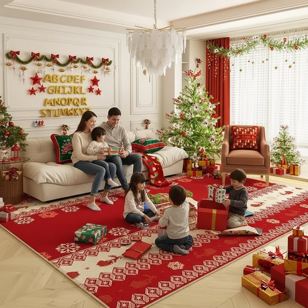 HOLLYHOME – Rutschfester, dekorativer Teppich für weihnachtliche Stimmung 2
