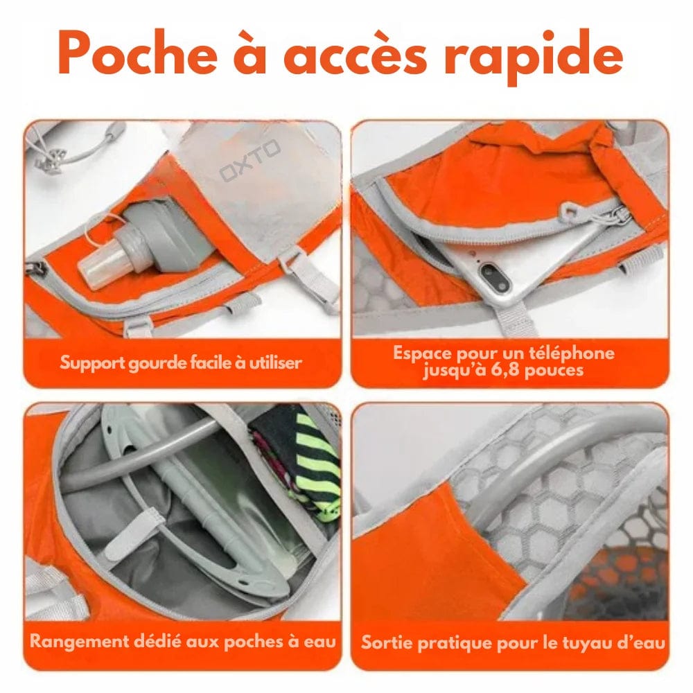 HYDROFLOW PACK – Mochila de hidratación ultraligera con sistema de 2L y espacio de almacenamiento para excursiones al aire libre